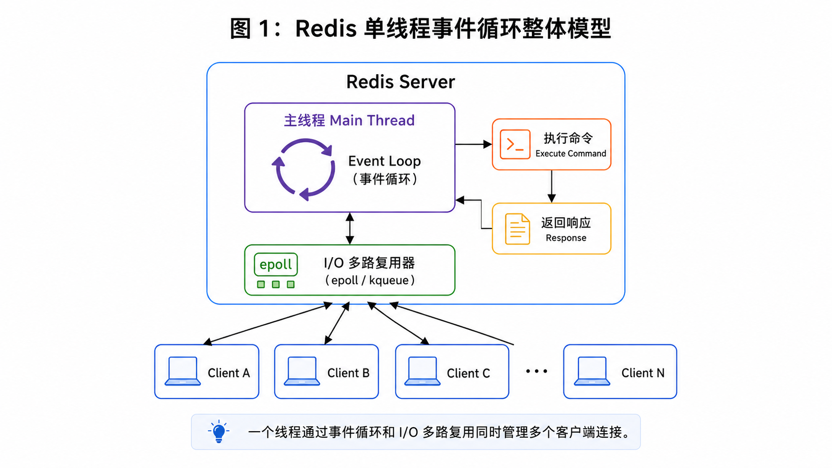 Redis 单线程事件循环架构
